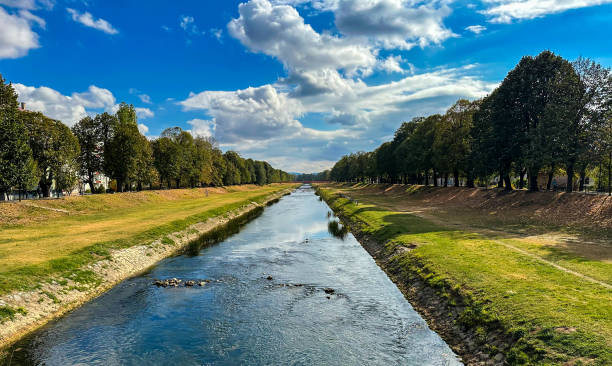 istock Pirot's quay along the Nisava river, Serbia 2149297528