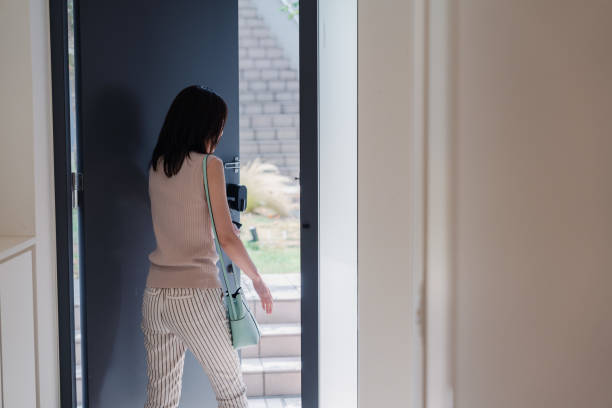 istock Young woman departing from home 2149297717