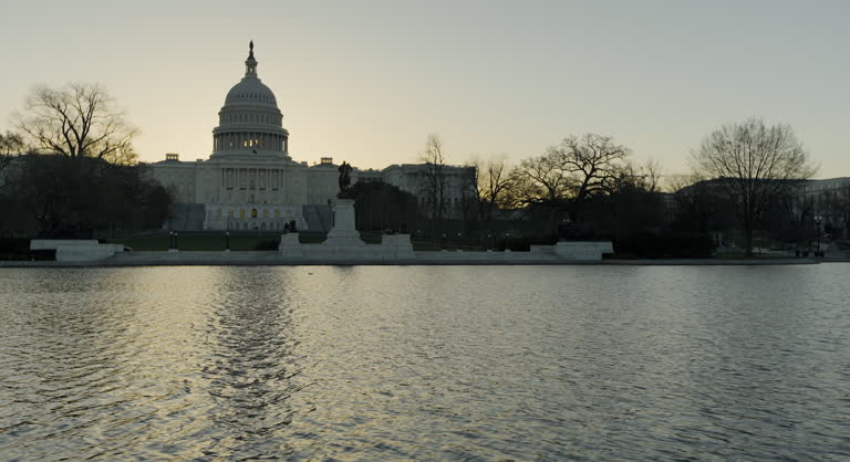U.S. Capitol Building Just Before Sunrise