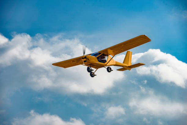 A beautifully maintained, yellow Aeroprakt A22 Foxbat flies by at Massey Aerodrome, a small grass field on Maryland’s Eastern Shore.\n\nThe Aeroprakt A22 Foxbat is a light sport aircraft (LSA) developed by the Ukrainian company Aeroprakt. Designed by Yuri Yakovlev, the A22 Foxbat is a high-wing, tricycle-gear aircraft known for its simplicity, affordability, and excellent handling characteristics.