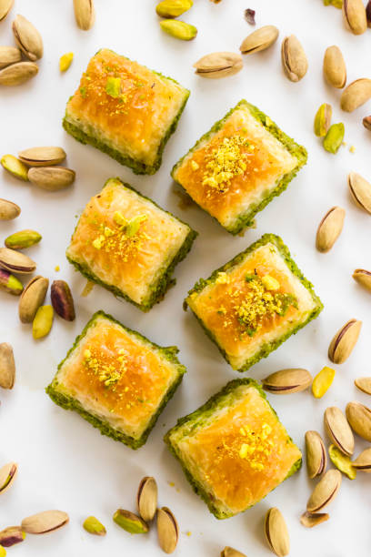 Turkish Pastry Dessert Pistachio Dry Baklava