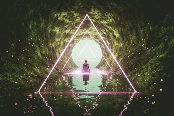 istock Young man dreaming fantasy land 2149316464