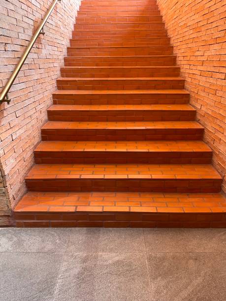 istock Outdoor staircase decorated with brick tiles 2149317205