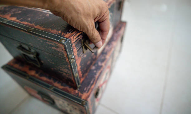 Suitcases and boxes for storing travel items