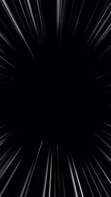 Background frame with animated radial lines like a cartoon effect (with alpha channel)