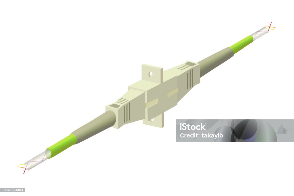 Simplex Bandwidth Simplex Multimode Mode Patch Cord With Sc Connector Stock Illustration ...