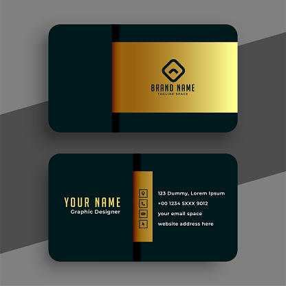 premium corporate identity card template for business branding vector