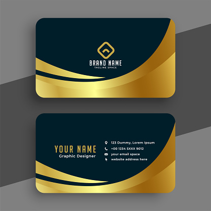 premium corporate business card template a perfect stationery vector
