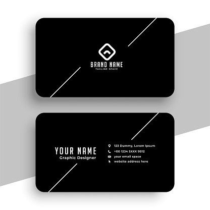 premium business identity card dark template a ready to print design vector