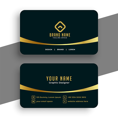 premium corporate identity card layout for business promotion vector