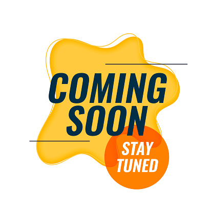 stylish coming soon promo poster with stay tuned text vector