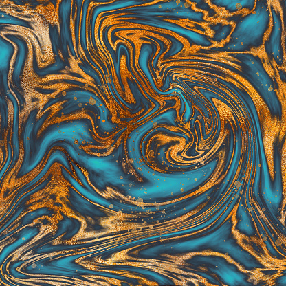 Golden blue luxurious texture marble abstracted background for malls, hotels and restaurants.
