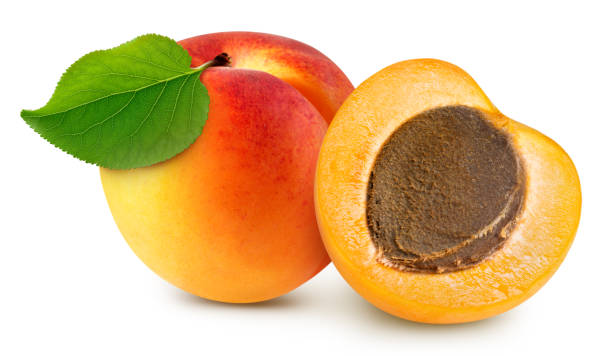 istock Apricot isolated on white background 2149340255
