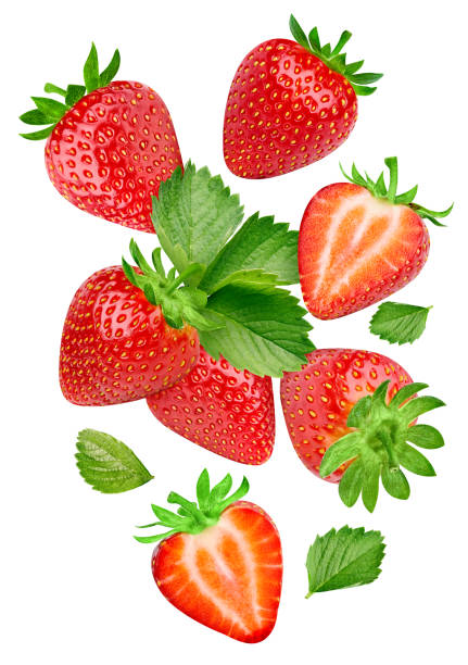 istock Fresh strawberry isolated on white background 2149340343