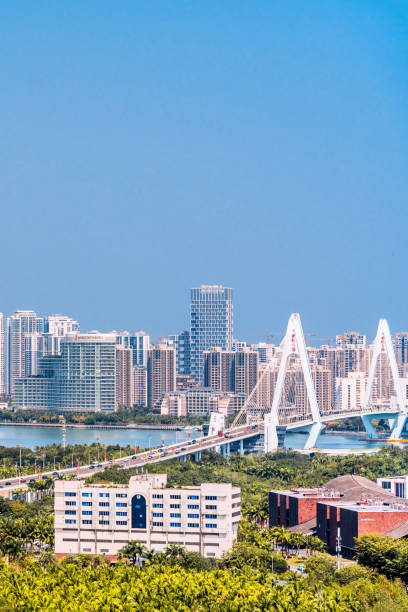 High View Scenery of Haikou Binhai Interchange in Hainan, China