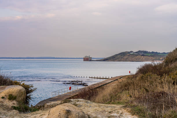 Colwell Bay on the Isle of Wight, England, UK
