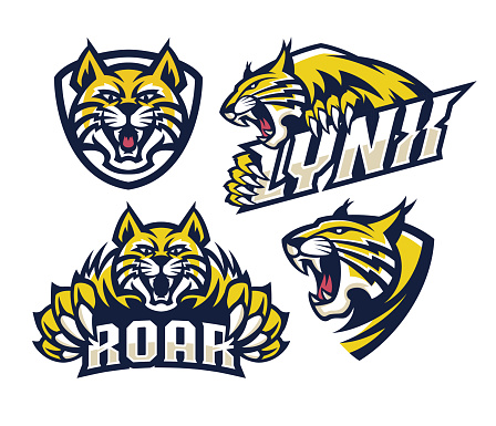 lynx wildcat logo mascot illustration