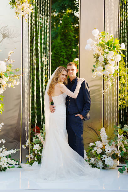 istock The bride and groom at the wedding ceremony venue 2149352097