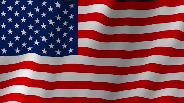 American National Flag. National 3d Flag of the United States waving. The Flag of The United States of America footage video waving in wind