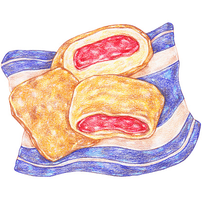 filipino bread color pencil drawing style