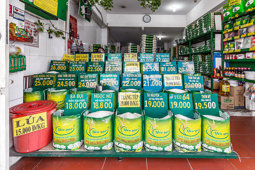 Grocery store in downtown Ho Chi Minh, Vietnam