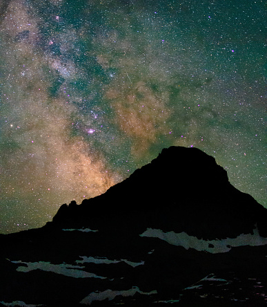 The Milkyway rising over Logan Pass, Glacier National Park.