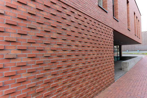 ultra-modern brick wall with pattern