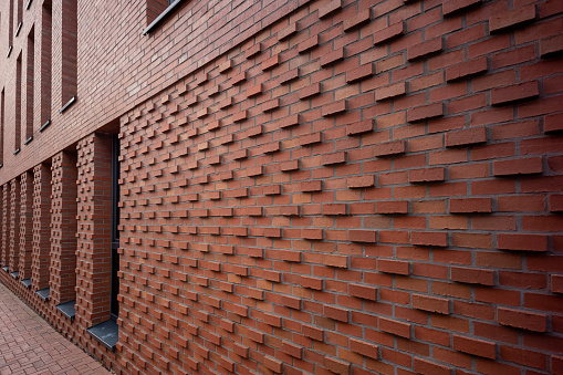 ultra-modern brick wall with pattern