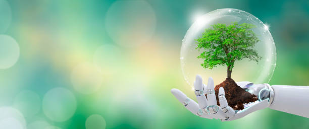 istock World mental health and World earth day. Artificial Intelligence, Saving environment and World Ecology Concept. 2149368020