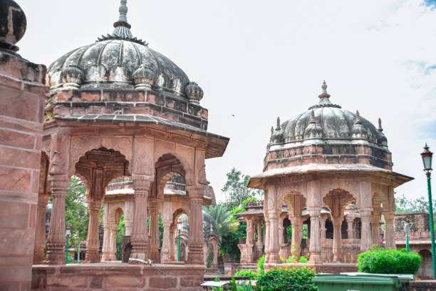 istock Front view inside of Mandore Gardens with amazing cenotaphs, ruins and temples 2149368586