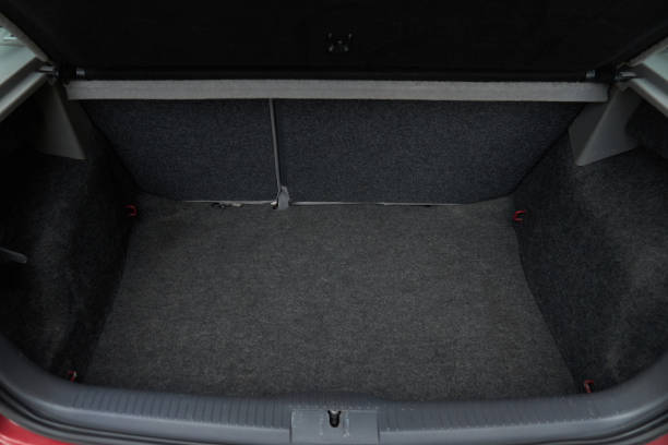 istock Modern hatchback car with open trunk. The car boot is open for luggage. The car prepared for a drive and waited after the passengers. A lot of space for coffers and bags. Ready for a trip 2149369654