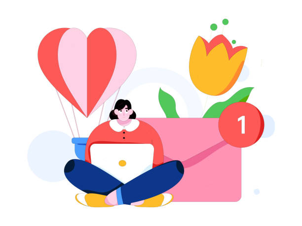 istock Happy Valentine's Day flat character vector concept business hand drawn illustration 2149372753
