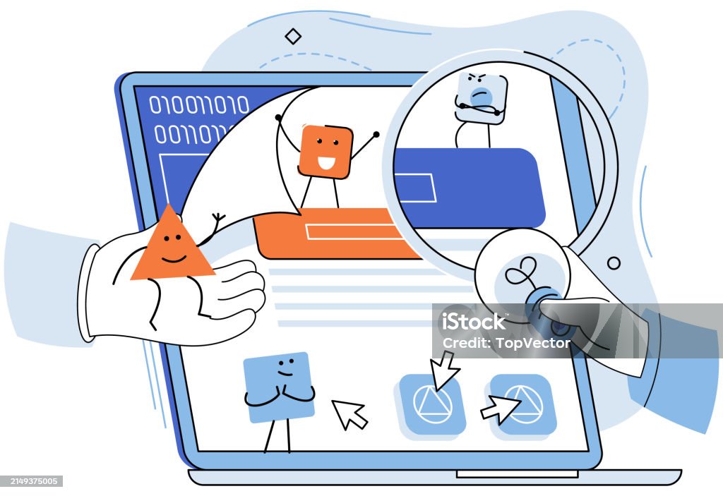 Application Testing Metaphor Vector App Test Stress Test For Gauging ...