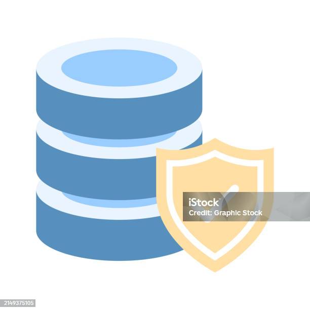Database With Shield Depicting Isometric Vector Of Secure Database ...