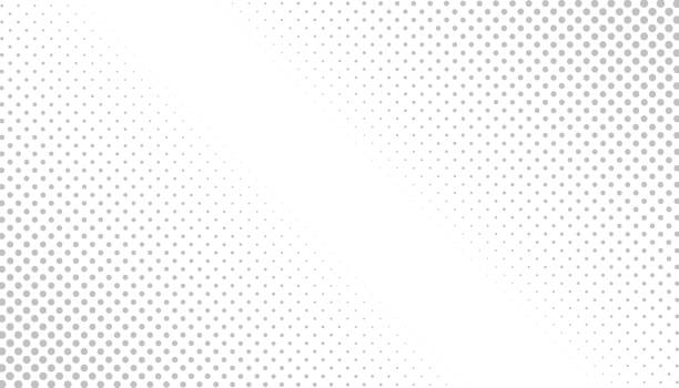 illustrations, cliparts, dessins animés et icônes de fond abstrait, motif de points gris avec fond blanc. - trame points