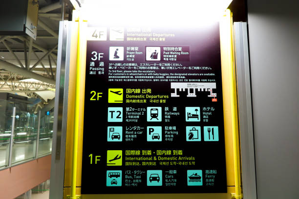 istock Airport Terminal information sign board. 2149378191