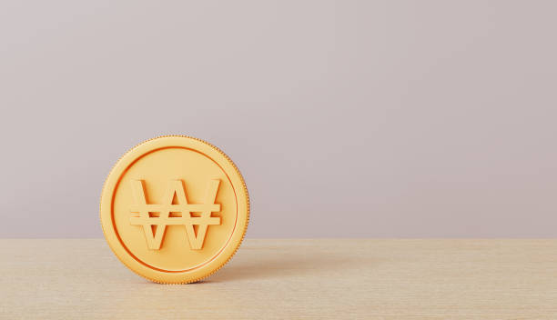 istock Won Money Business Management on Wooden Background 2149385480