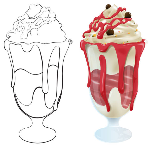 istock Vector illustration of a tasty ice cream sundae 2149385616