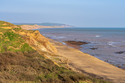 The Channel coast near Brighstone Bay on the Isle of Wight, England, UK