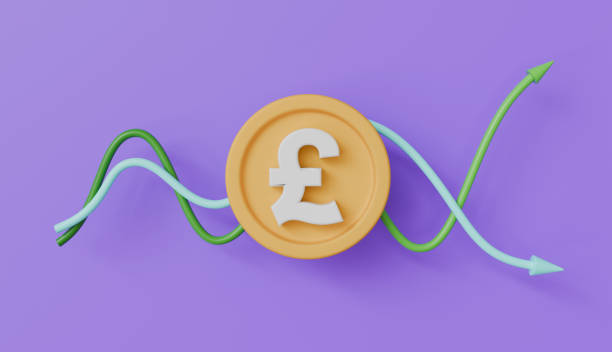 istock Pound Crypto trading and investment risks on purple color background 2149385796