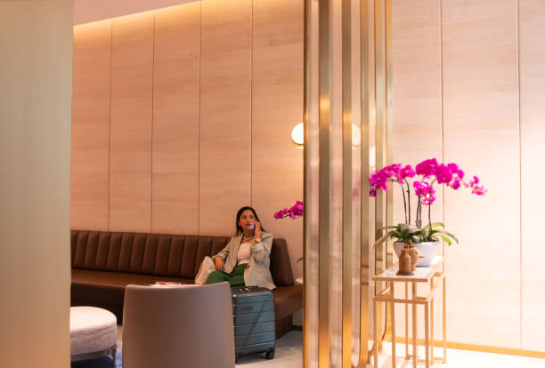 A businesswoman talking on the phone