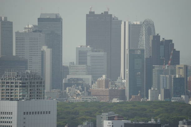 Tokyo Skyscrapers Aerial View