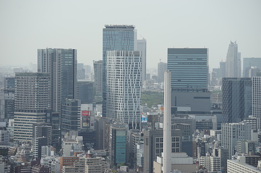 Tokyo Skyscrapers Aerial View