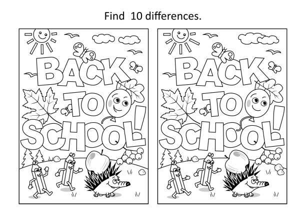 Many Differences Coloring 100+ Find Ten Differences Color Stock Illustrations, Royalty-Free ...