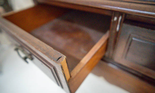 istock Antique Furniture Desk Table with 3 Solid Wood Drawers 2149392829