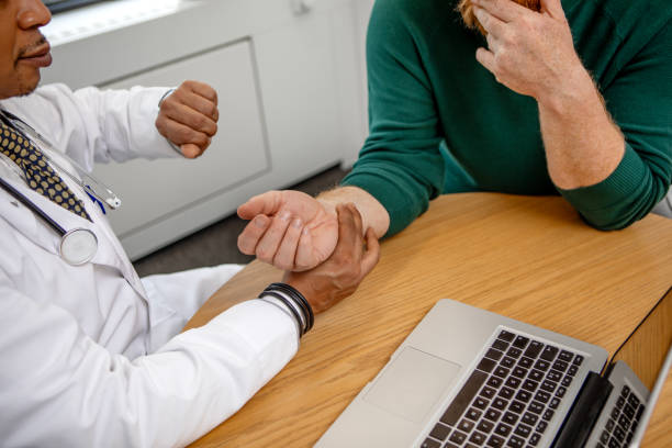 istock Medical check-up for redhead man and diverse doctor 2149394035
