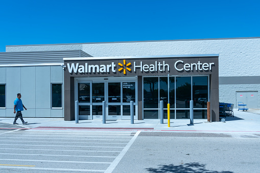 Pearland, Texas, USA - April 3, 2024: A Walmart Health Center in Pearland, Texas, USA.