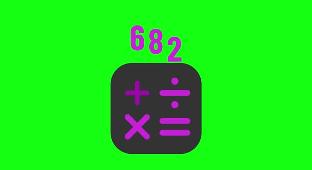 calculator 2d animated icon in two colors. calculator 4k looped video animation on green screen. calculator motion design graphics for web, mobile and ui design.