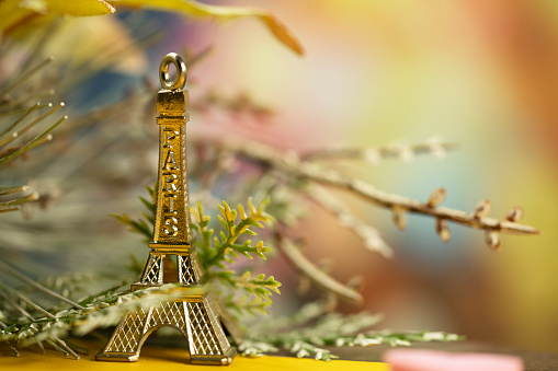 Eiffel Tower Model with glitter background for multi purpose and inspiraiton