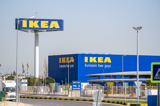 Antalya, Turkey - March 29, 2024: IKEA Antalya Store. IKEA is the world's largest furniture retailer and sells ready-to-assemble furniture